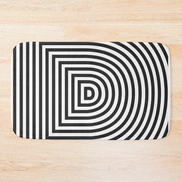 Item preview, Monogram letter "D" in Op Art style designed and sold by TrueType.