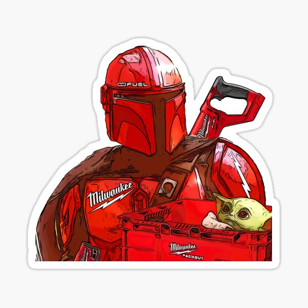 Armored Milwaukee Soldier and Youngling Sticker