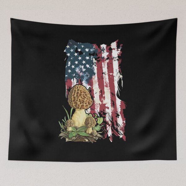 Artikelvorschau, Morchelpilzjäger Patriotische amerikanische USA-Flagge entworfen und verkauft von Dressed For  Duty.