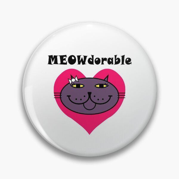 Item preview, MEOWdorable - Deep PURRple Kitty Face on a Red Heart designed and sold by RawSunArt.