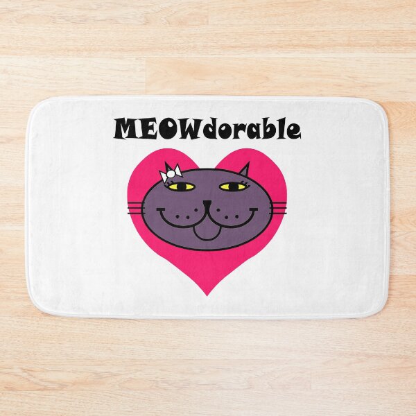 Item preview, MEOWdorable - Deep PURRple Kitty Face on a Red Heart designed and sold by RawSunArt.