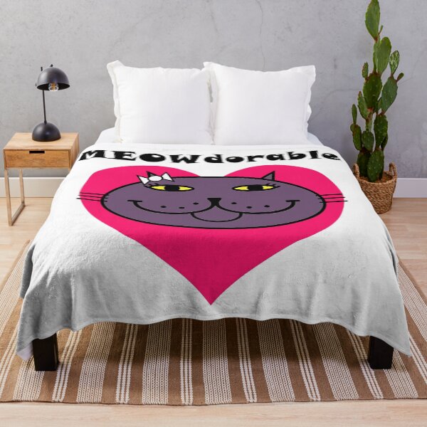 Item preview, MEOWdorable - Deep PURRple Kitty Face on a Red Heart designed and sold by RawSunArt.