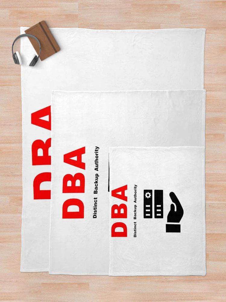 Thumbnail 5 of 6, Throw Blanket, DBA Database Administrator, Distinct Backup Authority, Database Developer, SQL Query, Software Engineer, Computer Science, Fullstack Developer, Programming Humor designed and sold by Max-Wear.