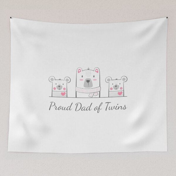Item preview, Proud dad of twins (boy and boy) designed and sold by Blue-Fairy.