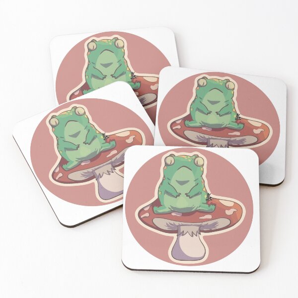 Item preview, frog on a mushroom designed and sold by mariasktch.