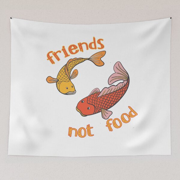Item preview, Fish: Friends not food! Vegetarian / vegan designed and sold by incurablehippie.