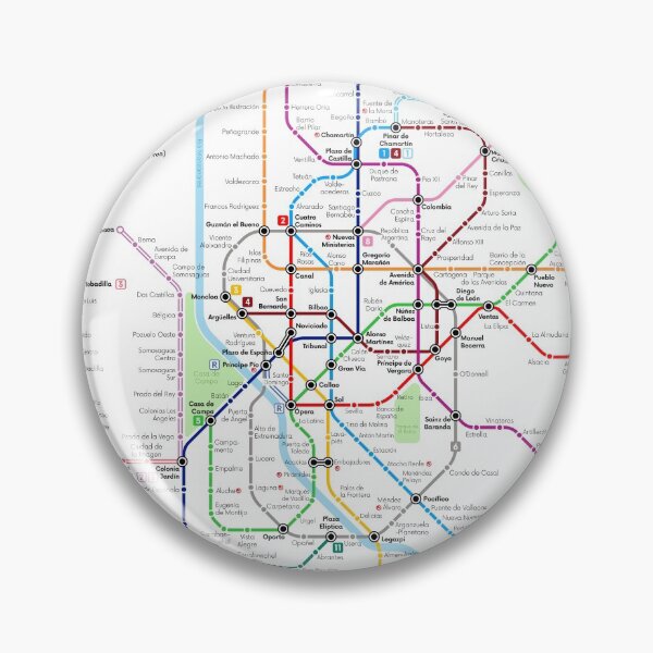 Item preview, Madrid Metro Map designed and sold by Sergio's Maps and Graphics.