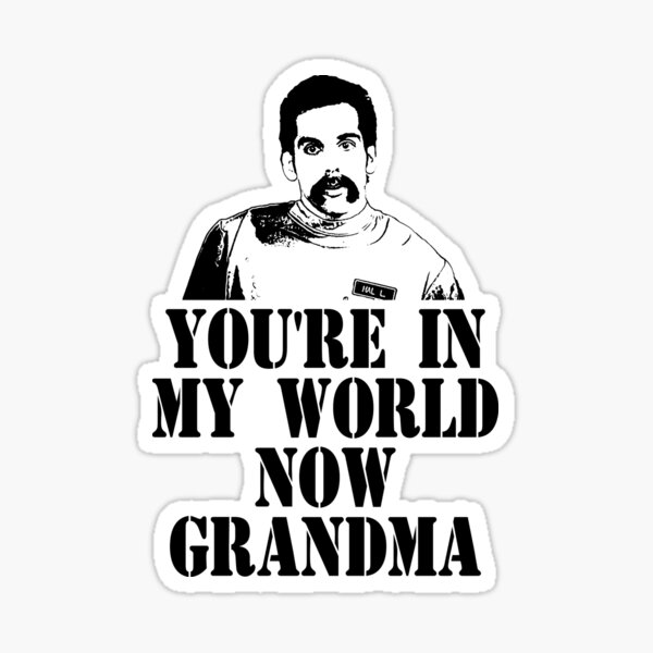 Vista previa del artículo con la obra «Estás en mi mundo ahora abuela», diseñado y vendido por everything-shop.