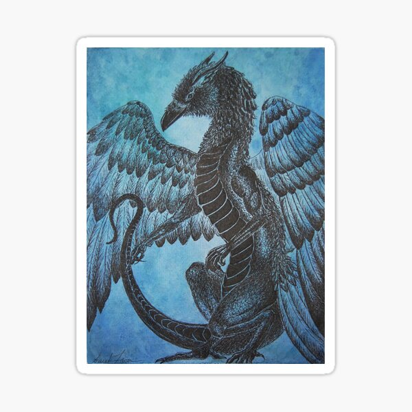 Raven Dragon  Sticker