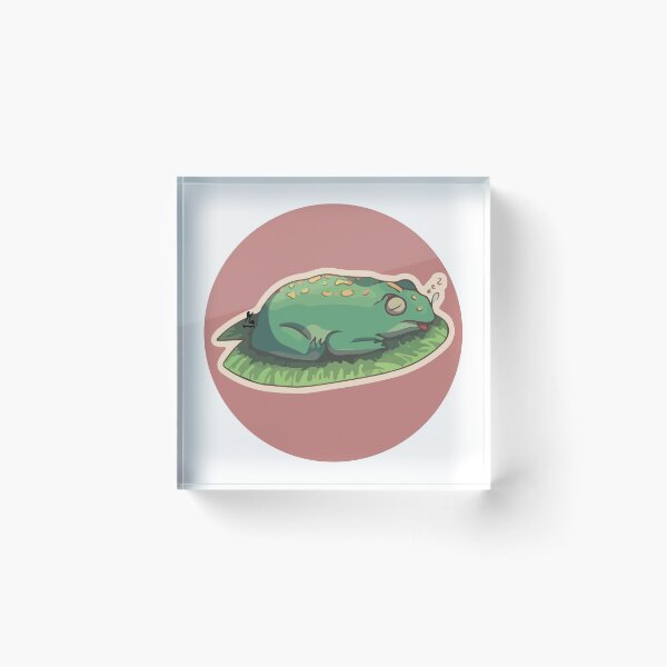 Item preview, Sleeping frog on a leaf designed and sold by mariasktch.
