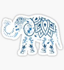 Decorated Elephant With Butterfly Sticker