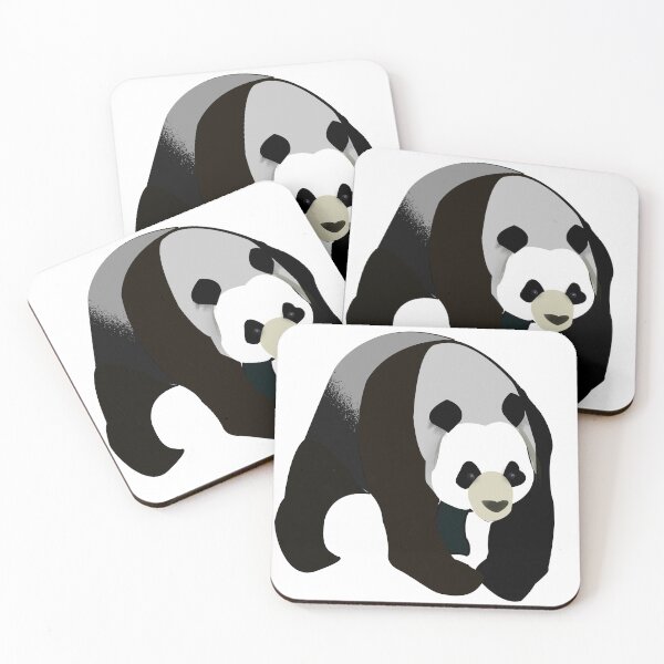 Item preview, Ejemplo gráfico simple del oso panda del color del bloque del papercut. Blanco y negro - Caroline Laursen Original designed and sold by Caroline Laursen.