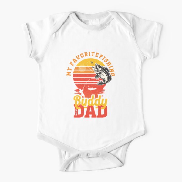Fishing Buddy Short Sleeve Baby One-Piece for Sale