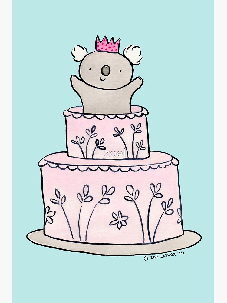 Carte De Vœux Gateau Koala Par Zoel Redbubble