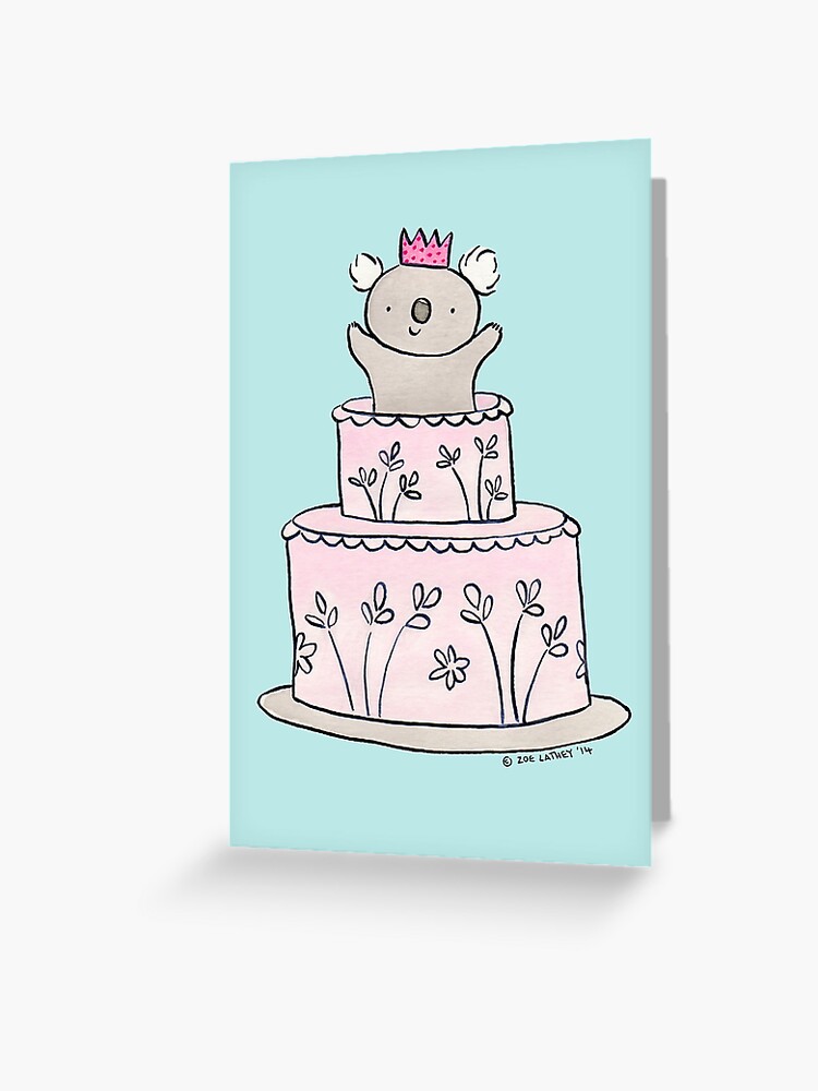 Carte De Vœux Gateau Koala Par Zoel Redbubble