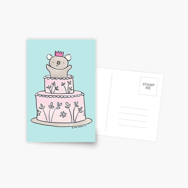 Koala Cake Postcard
