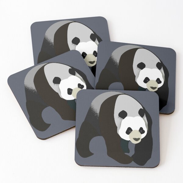 Item preview, Ejemplo gráfico simple del oso panda del color del bloque del papercut. Azul marino, blanco y negro - Caroline Laursen Original designed and sold by Caroline Laursen.