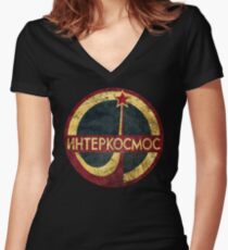 Camiseta entallada de cuello en V CCCP Interkosmos V02