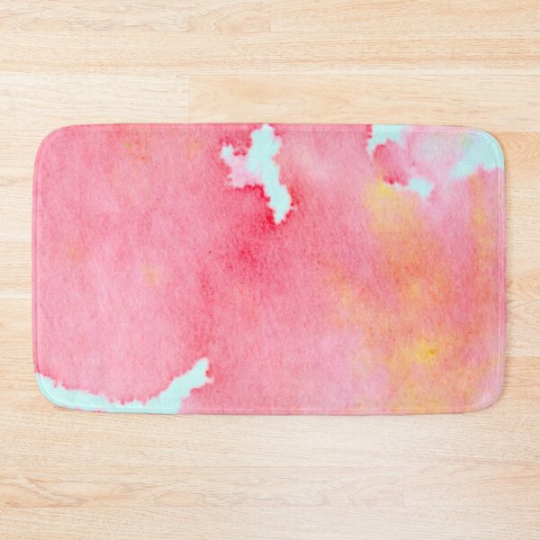 Item preview, Pale Ruby Crimson Red Watercolor Ink Patches Abstract Pattern designed and sold by hearthearts.