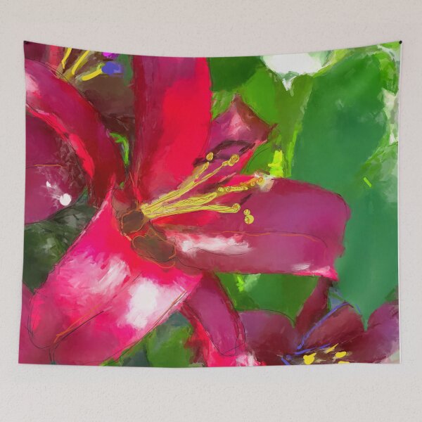 Item preview, Red Daylily designed and sold by GlassCanvas.