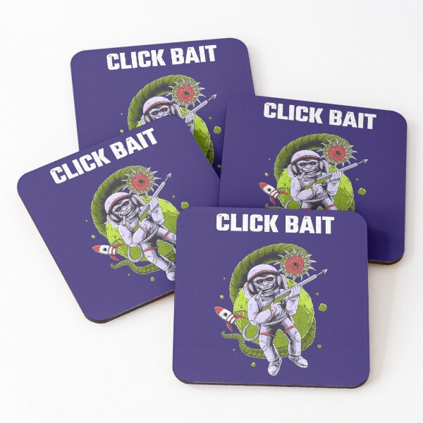 Item preview, Click Bait Astronaut with Alien Planet and Rocket ship Design  designed and sold by boopsblunt.