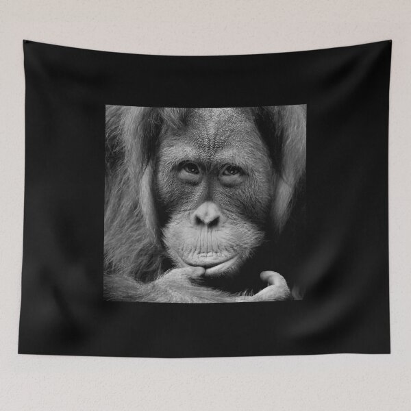 Item preview, Endangered Orang Utan Portrait Save Me designed and sold by ArtbyBodge.