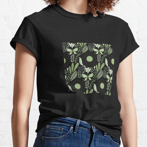 Green Butterfly Abstract Classic T-Shirt