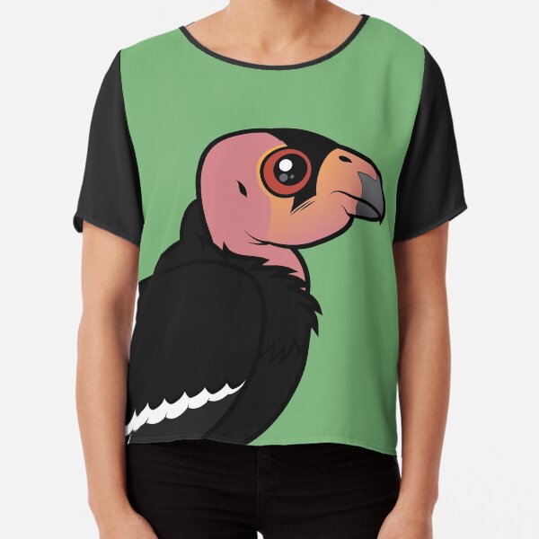 Cute Cartoon California Condor by Birdorable Chiffon Top