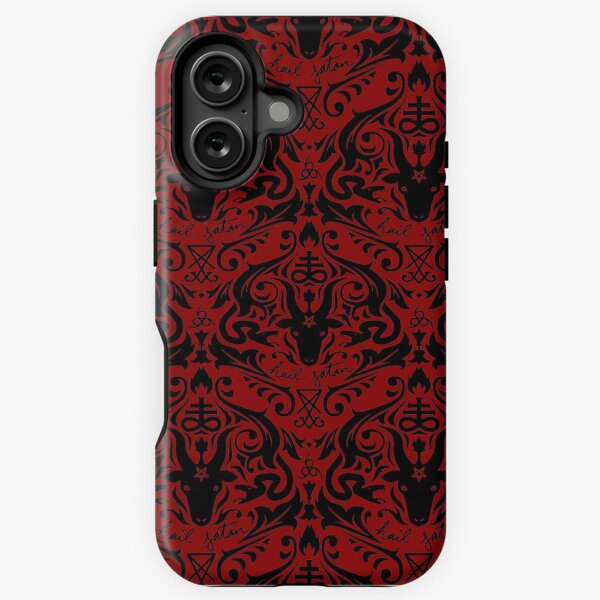 Damask - Hail Satan (Black & Red default) iPhone Tough Case