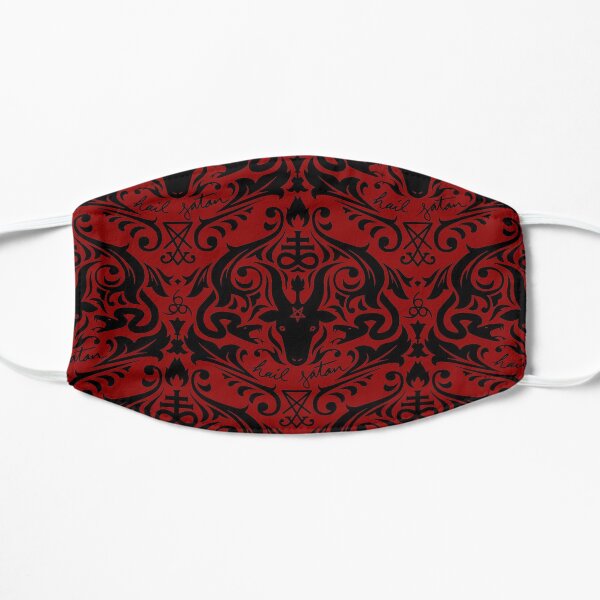 Damask - Hail Satan (Black & Red default) Flat Mask
