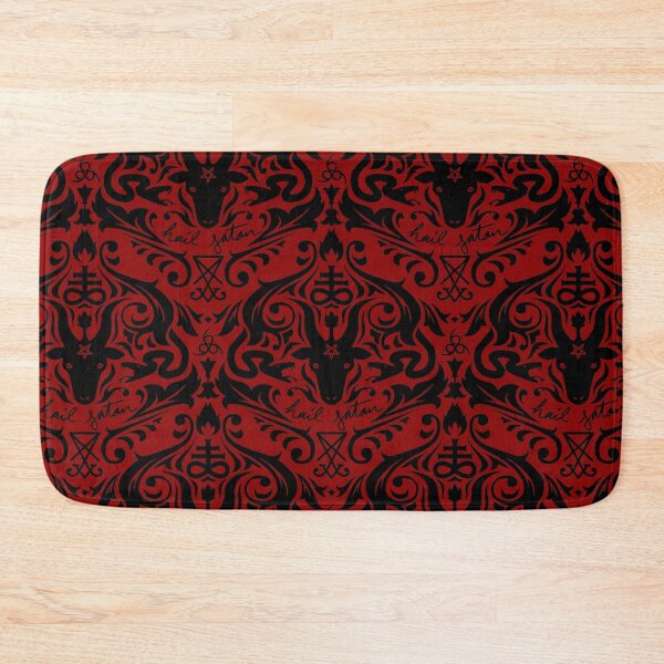 Item preview, Damask - Hail Satan (Black & Red default) designed and sold by QueerSatanic.