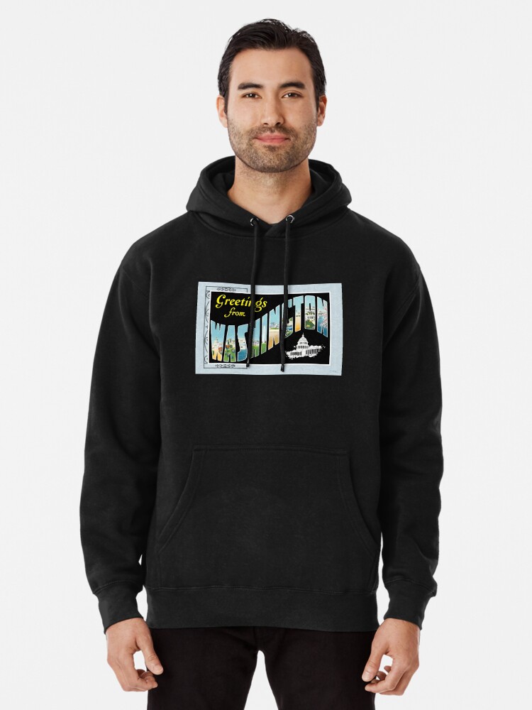 Washington DC Vintage Souvenir Post Card Pullover Hoodie for Sale by  designsbycclair