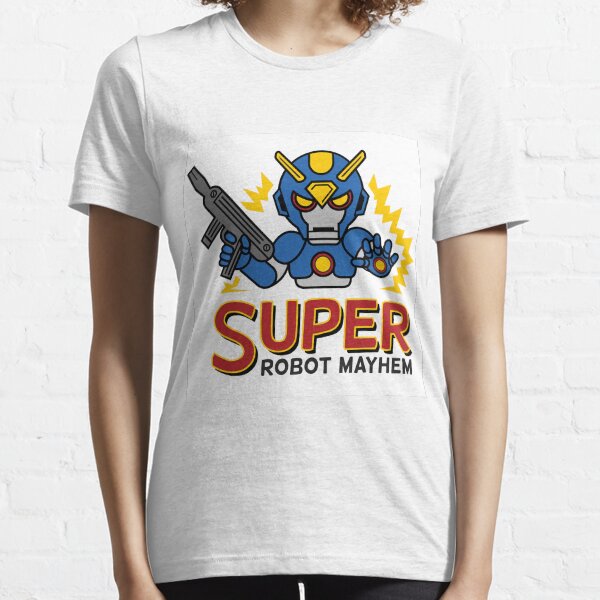 Super Robot Mayhem Blue-Auy Essential T-Shirt