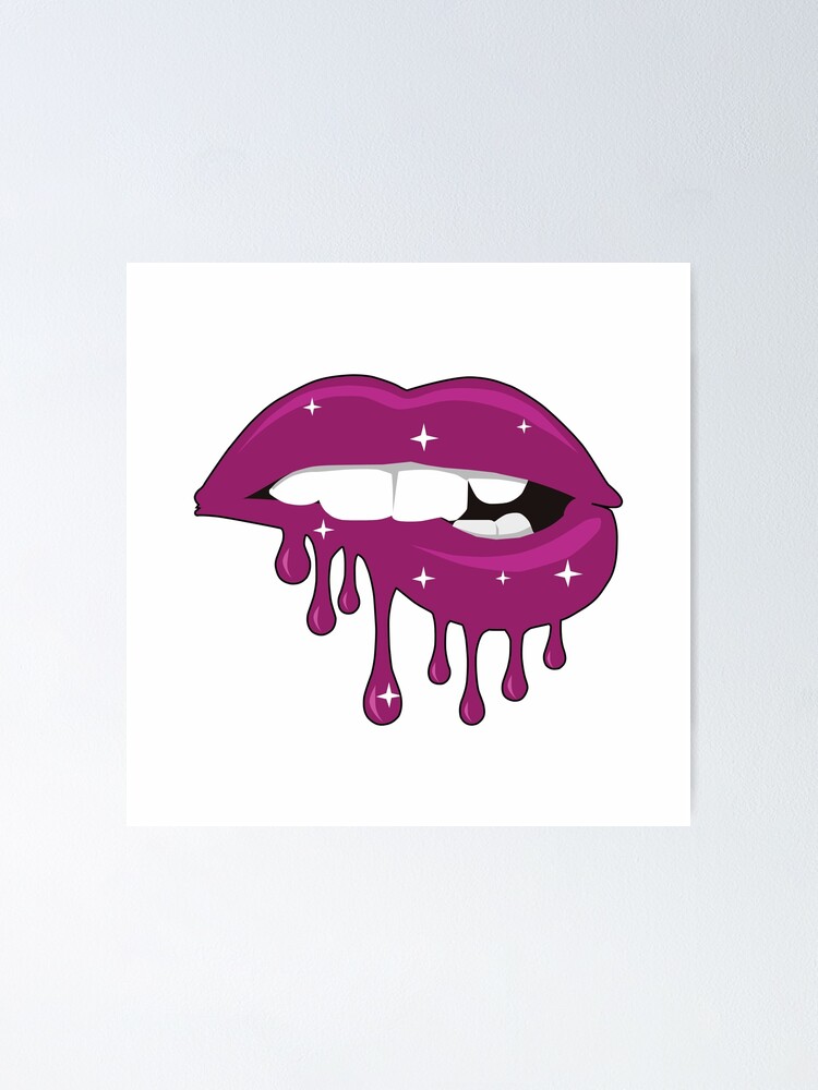 Alternate view of Purple Sparkle Lips Poster