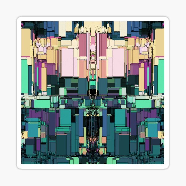 City Blocks of Computer Vectors Sticker