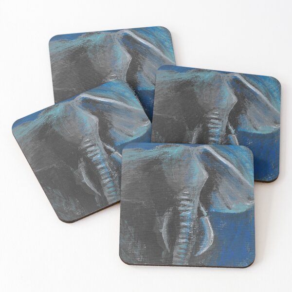 Item preview, Elephant in Blue designed and sold by ReneeDixonArt.