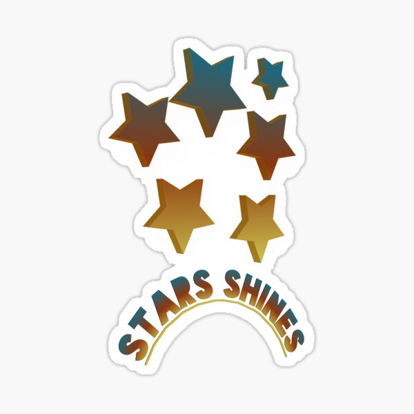 Stars Shines Logo design maker Sticker