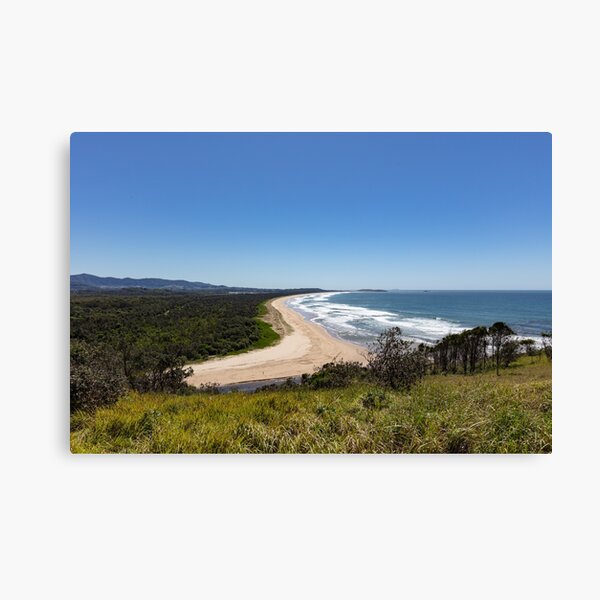 Spectacular view over Boambee Beach from Boambee Headland Canvas Print