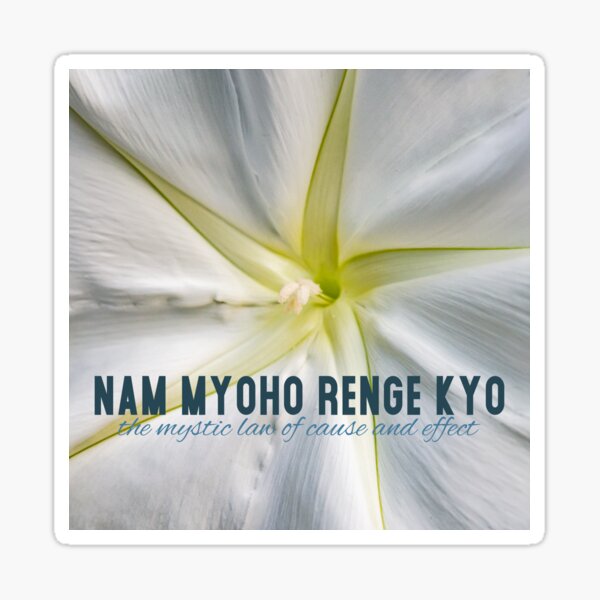 Nam Myoho Renge Kyo Flowers Sticker