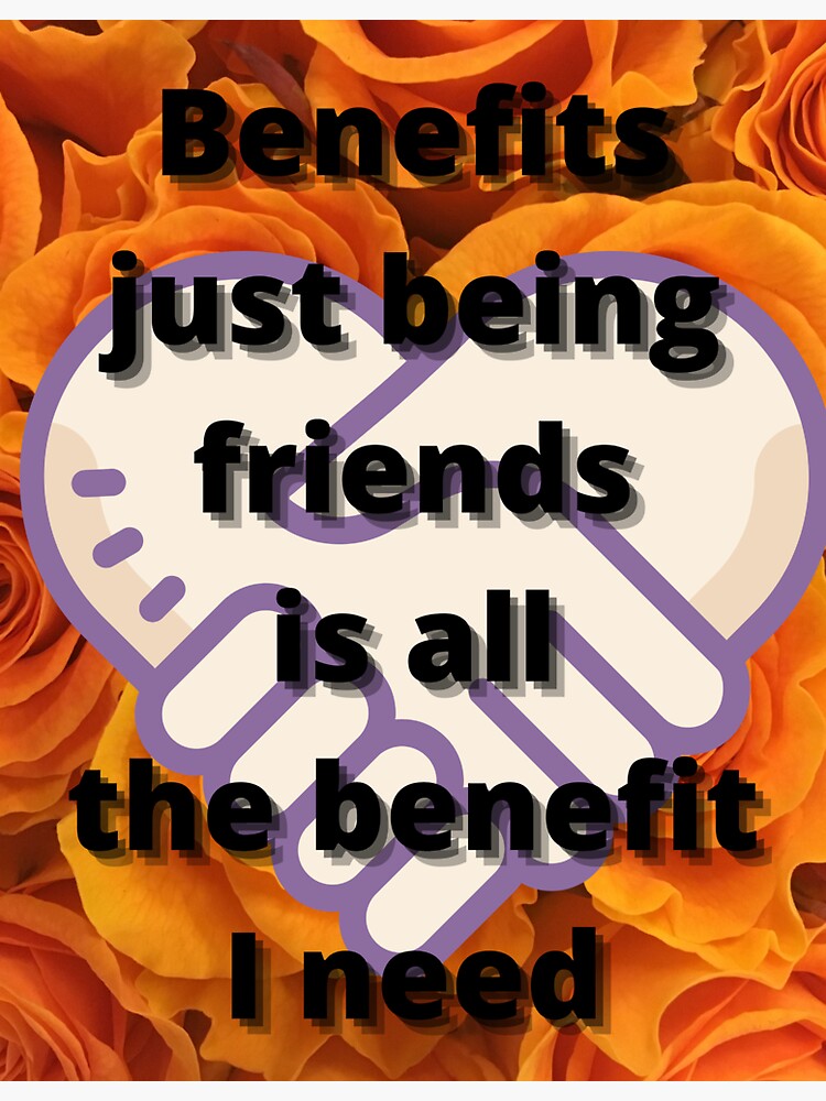 "friends benefit" Sticker for Sale by Highhocreations Redbubble