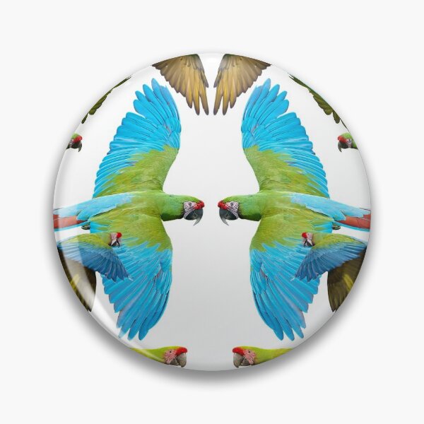 Item preview, Flock of The Great Green & Military Macaws (Green & Blue) designed and sold by JungleVision.