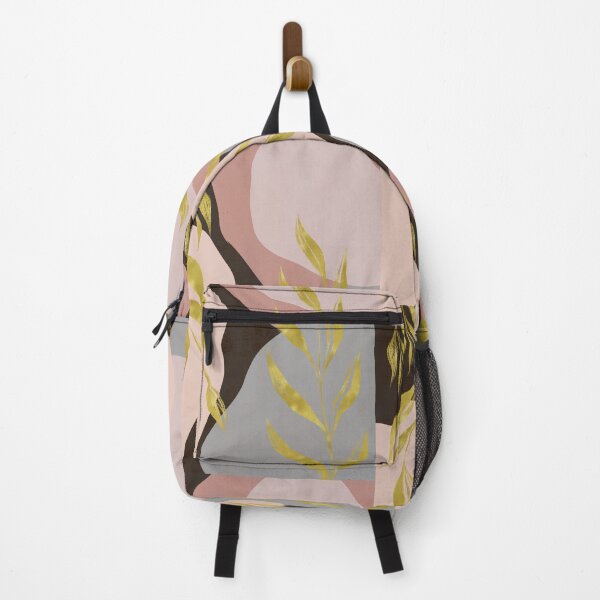 Item preview, Abstract Botanical Golden Leaves On Pastel Colors designed and sold by ArunikaPrints.