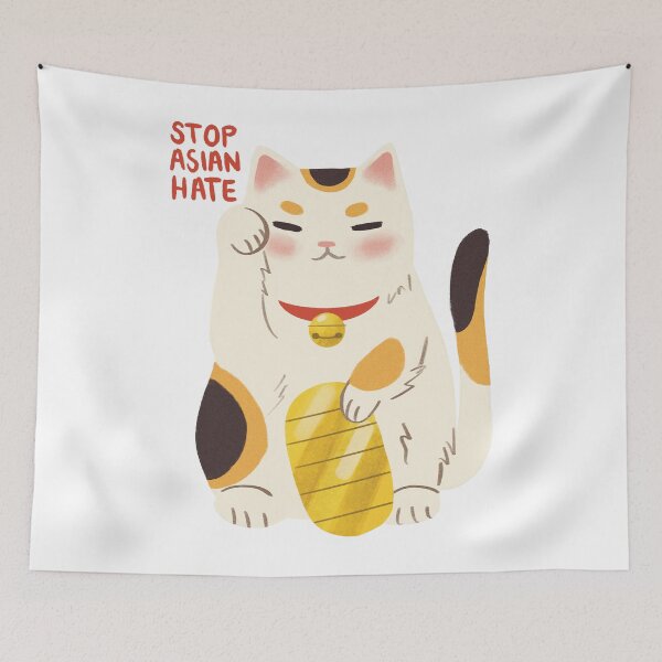 Item preview, Lucky Cats For AAPI Sticker designed and sold by TalbotElizabeth.