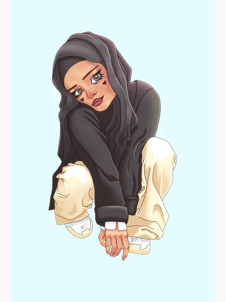 cute muslim girl Art Board Print for Sale by muslim-ah