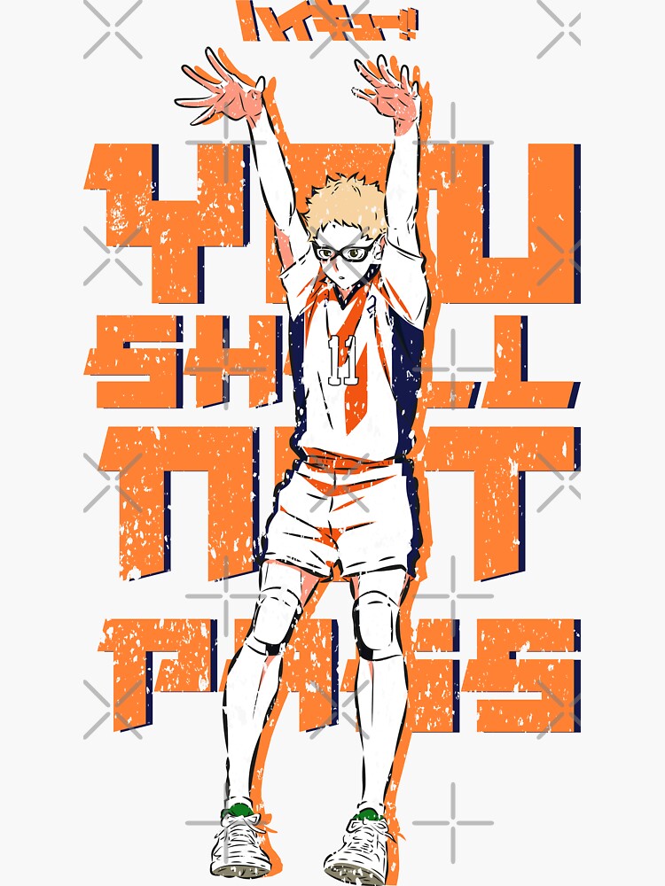 "HAIKYUU: TSUKISHIMA KEI QUOTE (GRUNGE STYLE)" Sticker by FunGangStore ...
