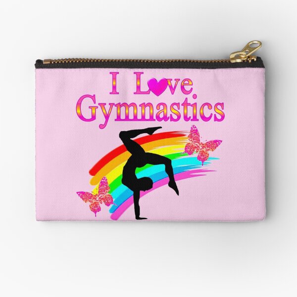 PINK I LOVE GYMNASTICS DESIGN Zipper Pouch