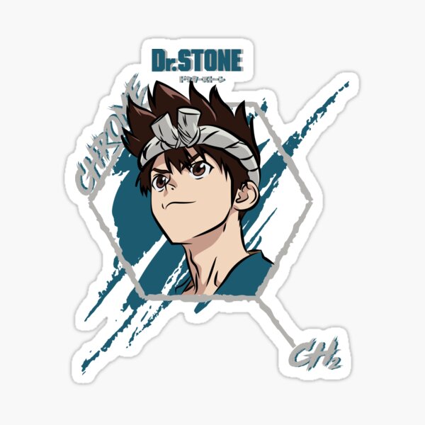 Dr Stone Chrome Sticker For Sale By Fungangstore Redbubble