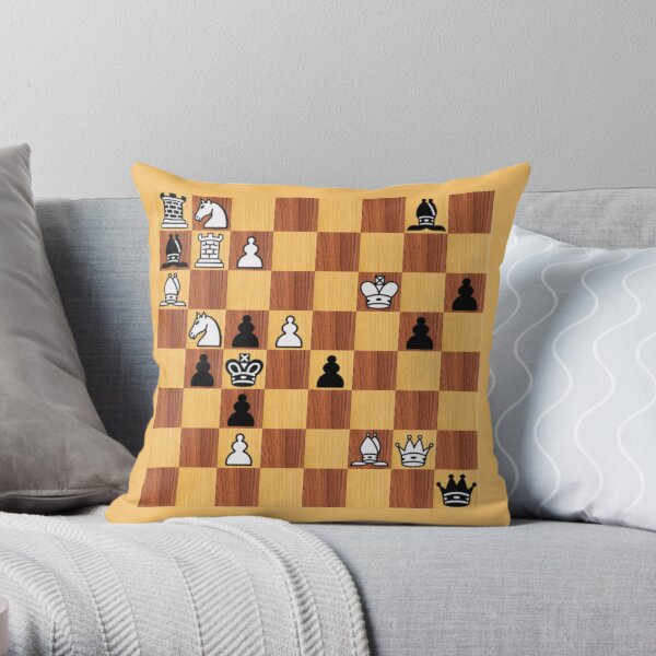 #chessproblem #chess #problem #playchess chesspiece chessset chessmaster chinesechess Throw Pillow