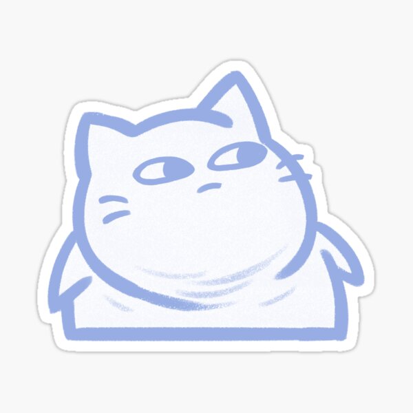 Sad Fat Cat Sticker