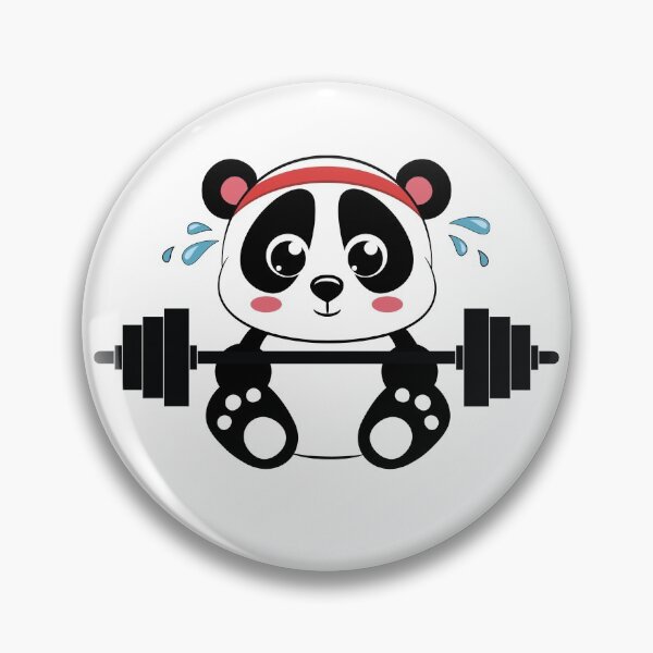 Item preview, Kawaii Panda Workout Barbell designed and sold by EstelleStar.